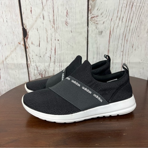 Adidas cloud foam mesh WoMen's Black Slip-On Shoes light weight & comfy 7  GUC - Picture 7 of 16